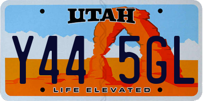 UT license plate Y445GL
