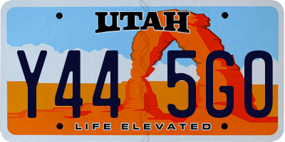 UT license plate Y445GO