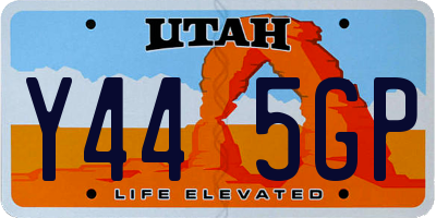 UT license plate Y445GP