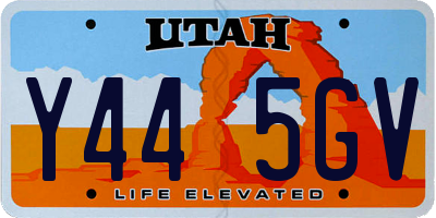 UT license plate Y445GV