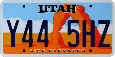 UT license plate Y445HZ