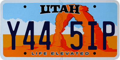 UT license plate Y445IP