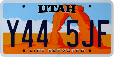 UT license plate Y445JF