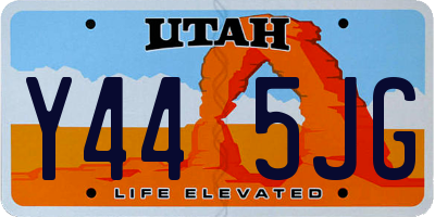 UT license plate Y445JG