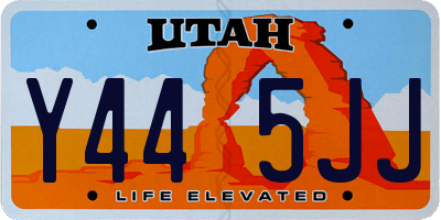 UT license plate Y445JJ