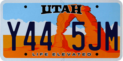 UT license plate Y445JM