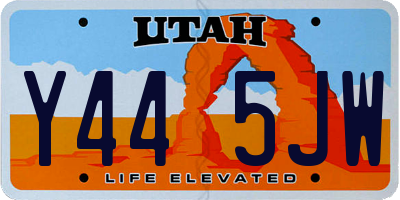 UT license plate Y445JW