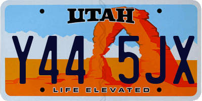 UT license plate Y445JX