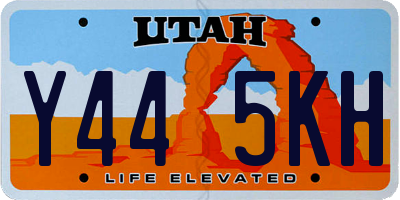 UT license plate Y445KH