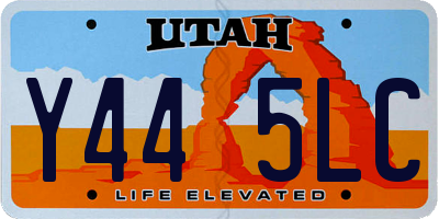 UT license plate Y445LC
