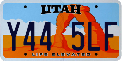 UT license plate Y445LF