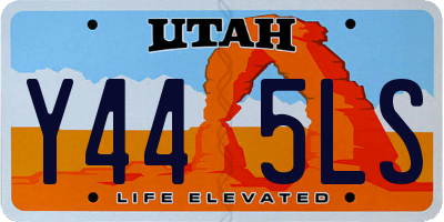 UT license plate Y445LS