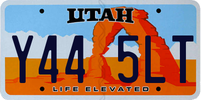 UT license plate Y445LT