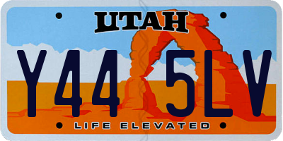 UT license plate Y445LV