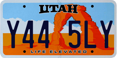 UT license plate Y445LY