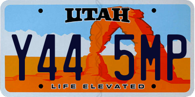 UT license plate Y445MP