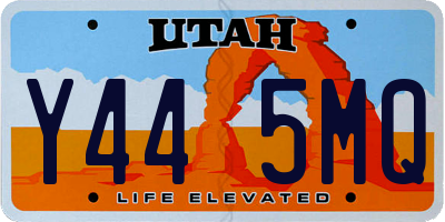 UT license plate Y445MQ