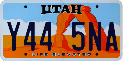 UT license plate Y445NA