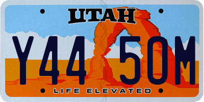 UT license plate Y445OM
