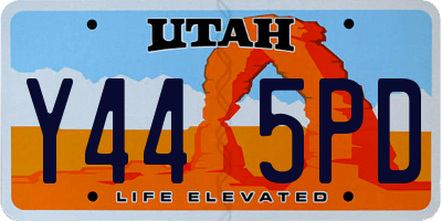 UT license plate Y445PD
