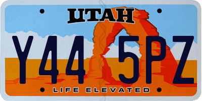 UT license plate Y445PZ