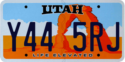 UT license plate Y445RJ