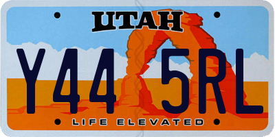 UT license plate Y445RL