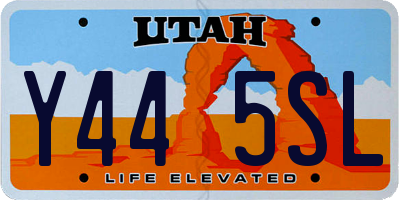 UT license plate Y445SL