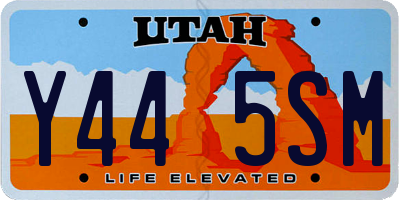UT license plate Y445SM