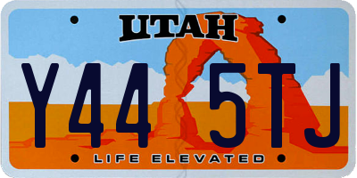 UT license plate Y445TJ