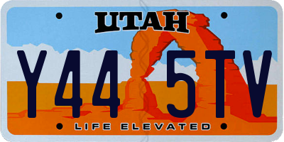 UT license plate Y445TV