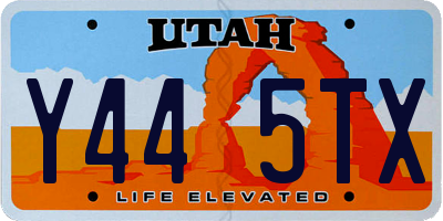 UT license plate Y445TX