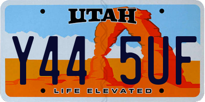 UT license plate Y445UF