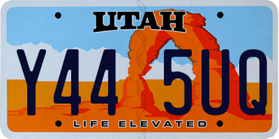 UT license plate Y445UQ