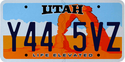 UT license plate Y445VZ