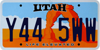 UT license plate Y445WW