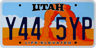 UT license plate Y445YP