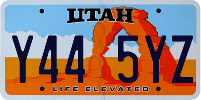 UT license plate Y445YZ