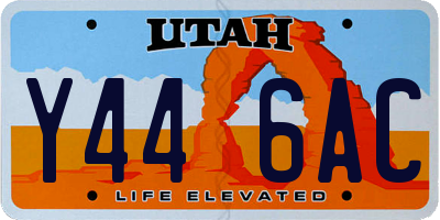 UT license plate Y446AC