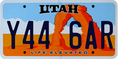 UT license plate Y446AR