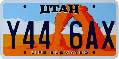 UT license plate Y446AX