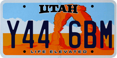 UT license plate Y446BM