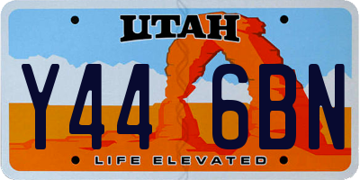 UT license plate Y446BN