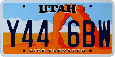UT license plate Y446BW