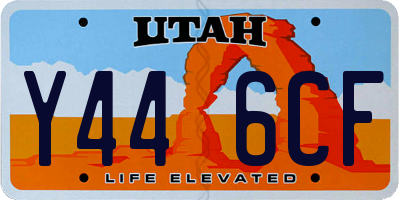 UT license plate Y446CF