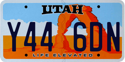UT license plate Y446DN