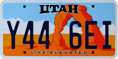 UT license plate Y446EI
