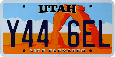 UT license plate Y446EL