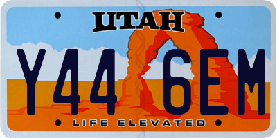 UT license plate Y446EM