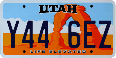 UT license plate Y446EZ